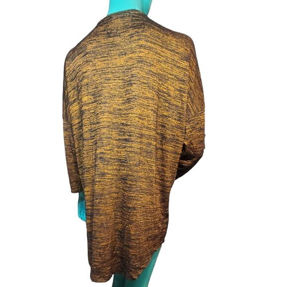 Philosophy Casusl Or Business Casual  Half Sleeve Stretchy Copper And Black V Ne - Picture 4 of 6